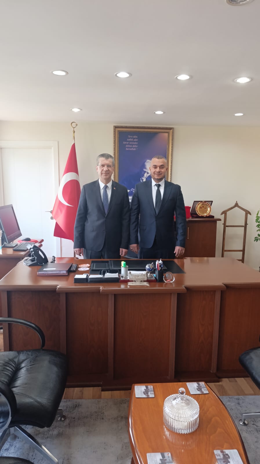 Kaymakamımız Tamer ORHAN Babaeski İlçe Roman Saha Koordinatörü Tarık KARA’yı Makamında Kabul Etti.